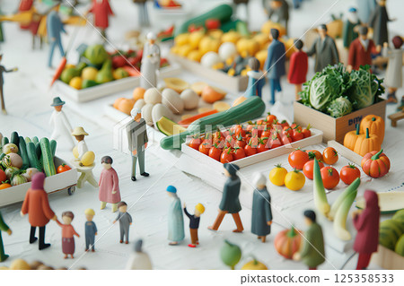 廣場和公園的市集和活動場景(木工) 廣場和公園的市集和活動場景(木工) 125358533