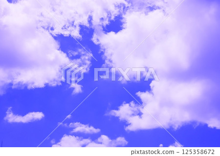 Blue sky with clouds (wallpaper material) 125358672
