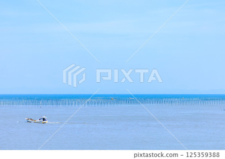 Spring in the Ariake Sea, Nori farming, Tara Town, Saga Prefecture 125359388