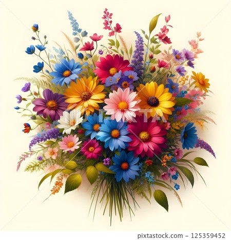 Vibrant Floral Bouquet 125359452