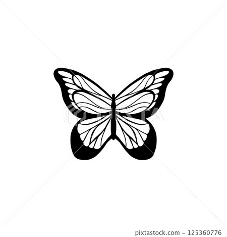 Butterfly Silhouette Vector Art Butterfly Silhouette Vector Art 125360776