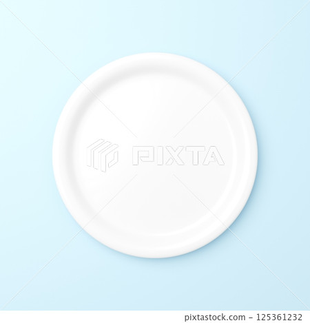 3D illustration_plate_light blue 125361232