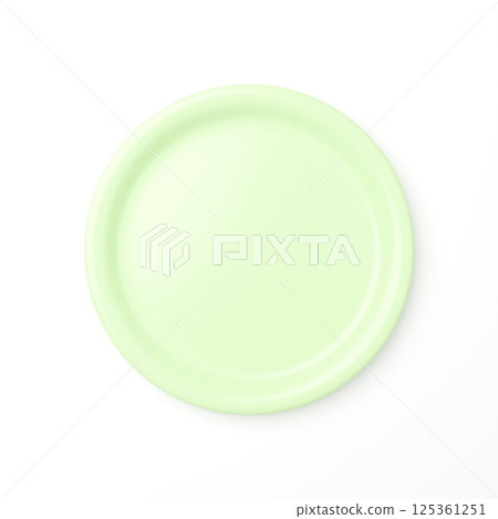 3D illustration_plate_yellow-green 3D illustration_plate_yellow-green 125361251