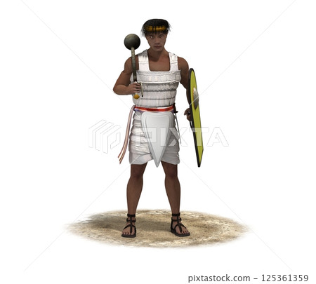 warrior character, 3D rendering, illustration, cg 125361359