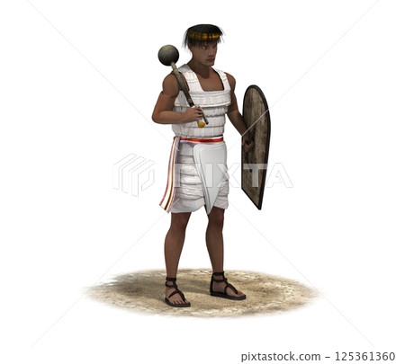 warrior character, 3D rendering, illustration, cg 125361360