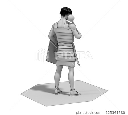 warrior character, 3D rendering, illustration, cg warrior character, 3D rendering, illustration, cg 125361380