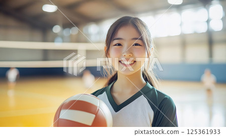 排球社 01 中的亞洲女孩 排球社 01 中的亞洲女孩 125361933