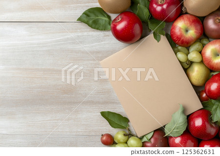 Brown piece of paper with a white background 125362631