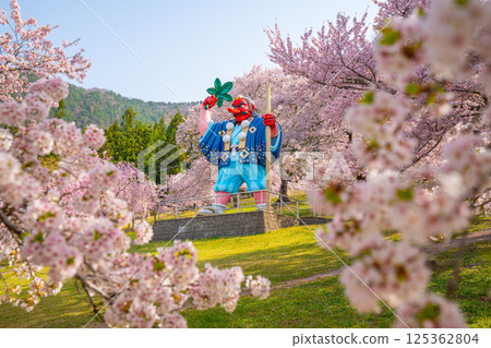日本最佳天狗和櫻花：戶倉貓公園（長野縣千曲市） 125362804