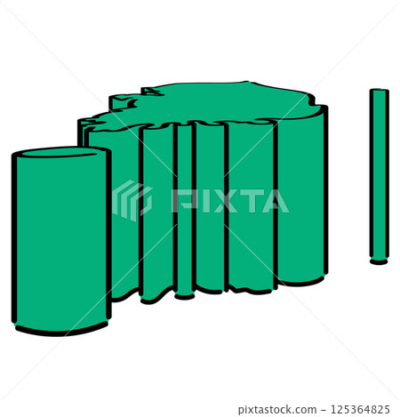 Handwritten_Republic of Korea_vector material_isometric illustration Handwritten_Republic of Korea_vector material_isometric illustration 125364825