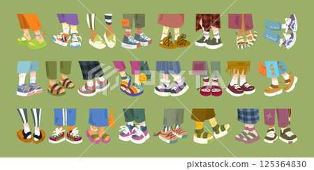 Colorful Footwear Set 125364830