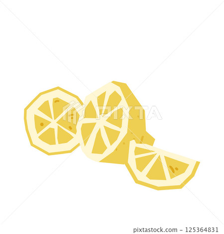 Lemon Slice illustration for lifestyle designs. 125364831
