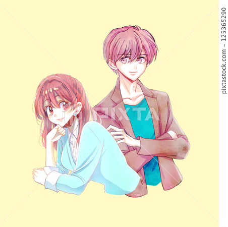Male and female duo looking at camera, smiling 125365290
