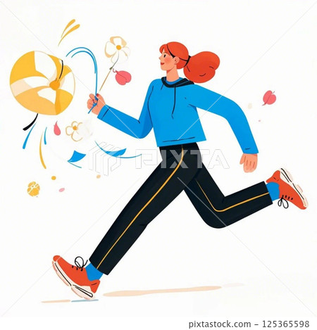 一名男子和一名女子進行抱石運動的插圖 一名男子和一名女子進行抱石運動的插圖 125365598