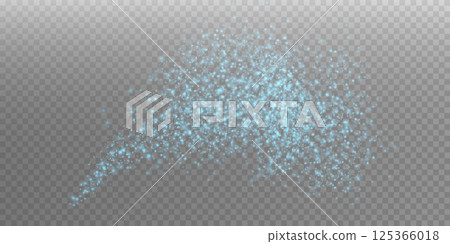 Azure Glitter Particles Perfectly Suitable for Various Background Effects and Creative Design in Numerous Applications 125366018