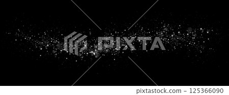 Dazzling and Sparkling Stardust Gently Floating Against a Deep, Black Background, Full of Wonder and Mystique Dazzling and Sparkling Stardust Gently Floating Against a Deep, Black Background, Full of Wonder and Mystique 125366090