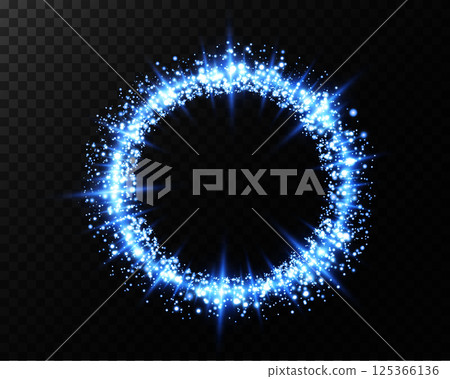 A dazzling Sparkling Blue Circle adorned with a Brilliant Glow and enchanting Sparkles radiates beauty A dazzling Sparkling Blue Circle adorned with a Brilliant Glow and enchanting Sparkles radiates beauty 125366136