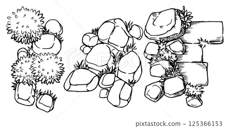 sketch, vector, wall 125366153