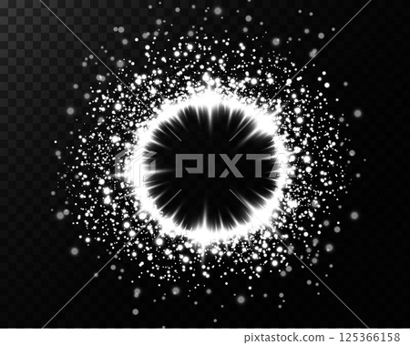 A Bright Explosion Effect encompassing Sparks and Radiance that captivates the viewers attention effortlessly 125366158
