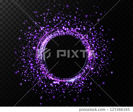 Captivating Magical Purple Sparkling Circle Featuring Gorgeous Glittering Effects That Mesmerize the Eye Captivating Magical Purple Sparkling Circle Featuring Gorgeous Glittering Effects That Mesmerize the Eye 125366165
