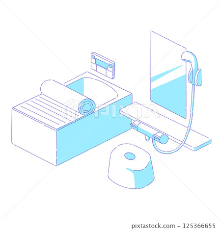 Simple bathroom illustration 125366655