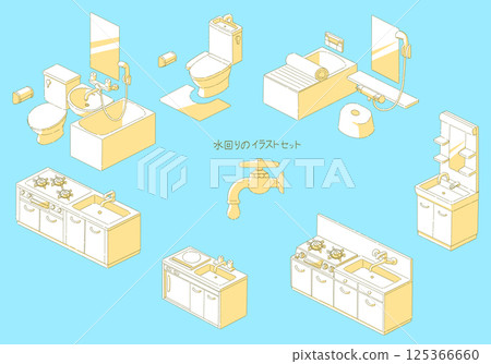 簡易浴室插圖集 125366660