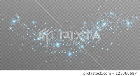 Experience the Sparkling Blue Glitter Effect with mesmerizing Light Particles in this visual masterpiece 125366687