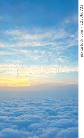 Scenery above the clouds, scenery seen from an airplane, Japan, beautiful sky 125366722