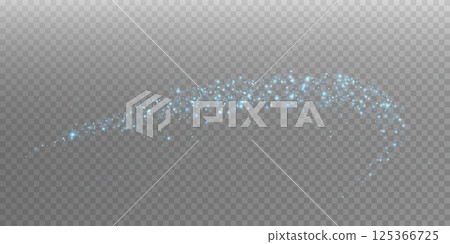 A mesmerizing Sparkling Blue Light Trail that features a stunning Glitter Effect, captivating and beautiful in design 125366725