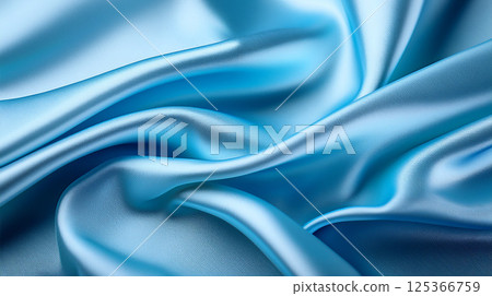 淡藍色絲綢背景圖像 125366759