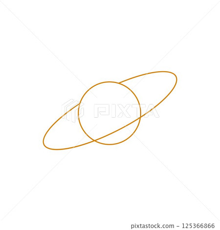Y2K linear cosmic design element, vector orange planet circle with ring Boho line art, minimalist outline space model Y2K linear cosmic design element, vector orange planet circle with ring Boho line art, minimalist outline space model 125366866