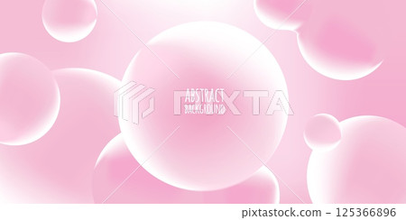 Gradient background with pink round shapes, 3D vector abstract background, Morphing soft blobs, realistic air bubbles Gradient background with pink round shapes, 3D vector abstract background, Morphing soft blobs, realistic air bubbles 125366896