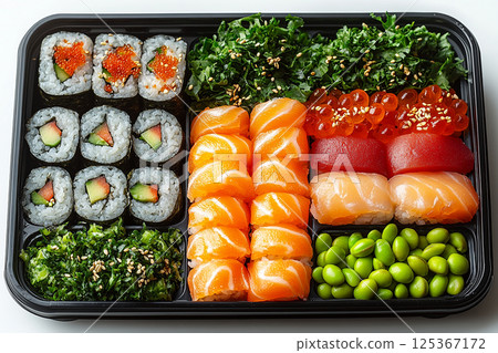 Homemade Bento lunch box. Everyday lunch boxes. Homemade Bento lunch box. Everyday lunch boxes. 125367172