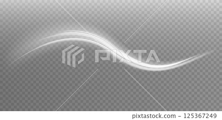 An Elegant White Curved Line Design that showcases modern aesthetics, perfect for various creative applications 125367249