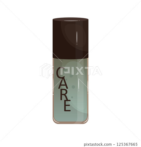 Skin care product in bottle in flat design. Cosmetic moisturizer package. Vector illustration isolated. 125367665