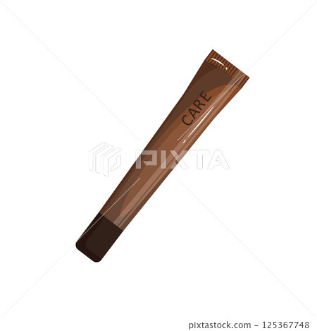 Cream in tube in flat design. Moisturizer skin care product in container. Vector illustration isolated. Cream in tube in flat design. Moisturizer skin care product in container. Vector illustration isolated. 125367748