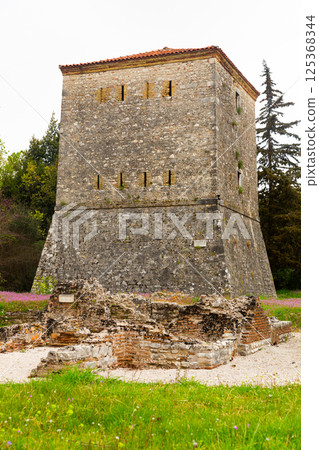Venetian tower in Archaeological site of Butrinto in Albania 125368344