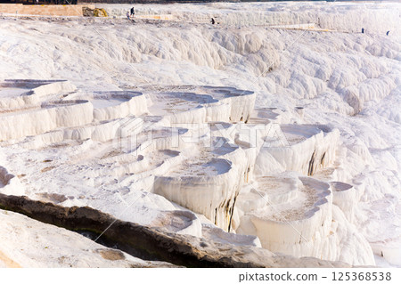 Carbonate travertines the natural pools during. Turkey Carbonate travertines the natural pools during. Turkey 125368538