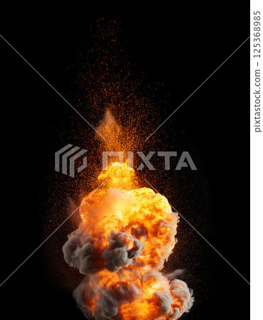 Explosive Bloom Against Darkness 125368985
