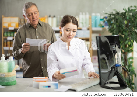 Elderly man asks for help finding prescription medication Elderly man asks for help finding prescription medication 125369481