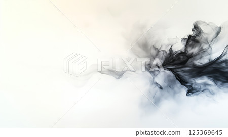 banner with ink spilled on a white background, the concept of fluidity of thought art therapy in the treatment of mental disorders banner with ink spilled on a white background, the concept of fluidity of thought art therapy in the treatment of mental disorders 125369645