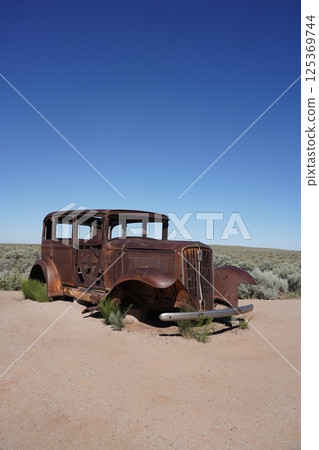 Rusty Vintage Car Petrified Forest National Park Arizona 125369744