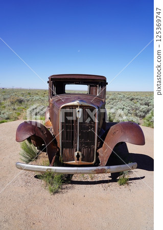 Rusty Vintage Car Petrified Forest National Park Arizona 125369747