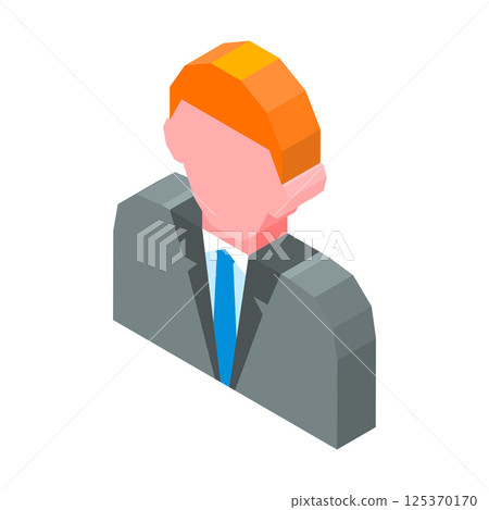 Person avatar 3D icon vector illustration isolated on white Person avatar 3D icon vector illustration isolated on white 125370170