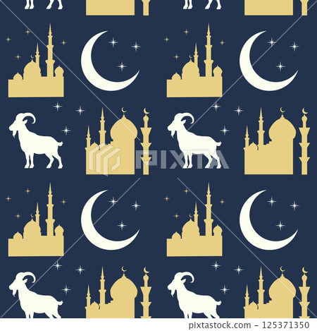 Islamic festive pattern on dark background Islamic festive pattern on dark background 125371350