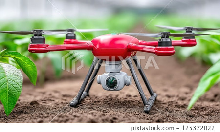 Drone Monitoring Crops in Modern Greenhouse 125372022