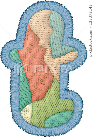 Colorful patchwork embroidery letter lowercase t features unique design Colorful patchwork embroidery letter lowercase t features unique design 125372143