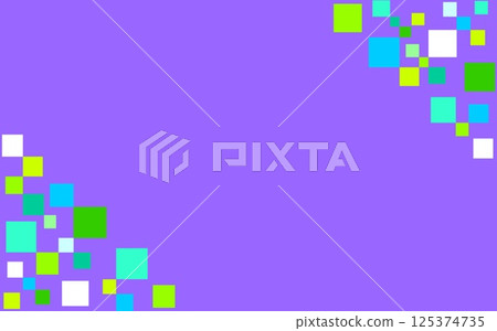 框架幾何圖案正方形藍色綠色紫色 125374735