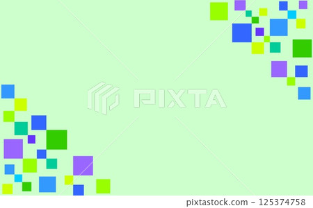 Frame geometric pattern square blue green purple Frame geometric pattern square blue green purple 125374758