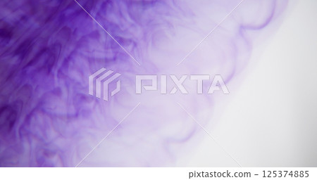 Purple splash. Defocused steamy texture. Blinking lilac white color on blurred abstract bokeh light modern background. 125374885